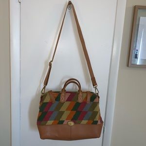 Fossil Colorful Geometric Travel Carpet Bag